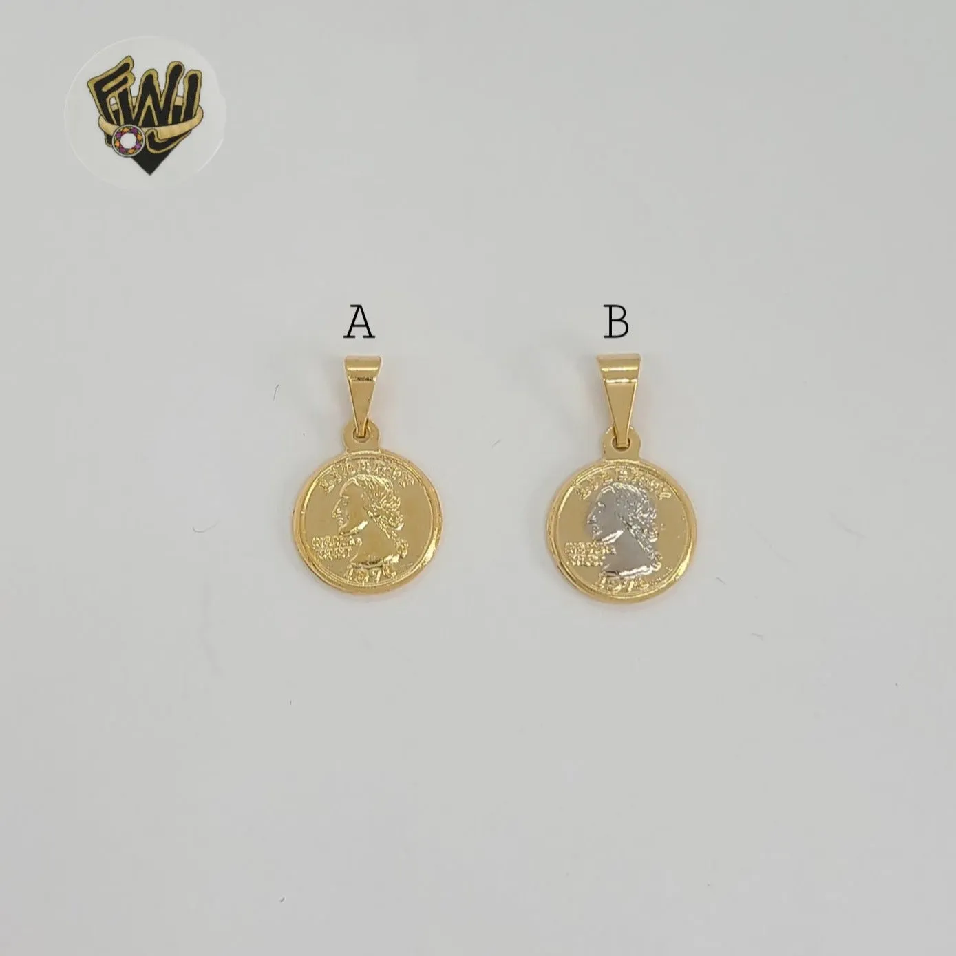 (1-2467-3) Gold Laminate - Coin Pendants - BGF