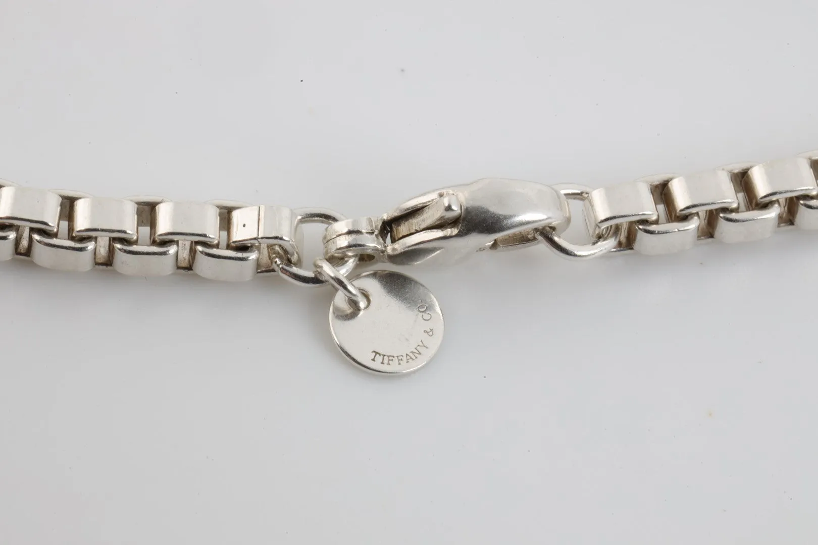 7.5" Tiffany & Co. 925 Silver Venetian Box Chain Bracelet (12.08g.)