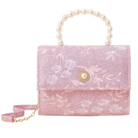 Accessorize London Girl's R Lace Pearl Handle Bag