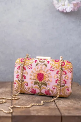 Alanna Pink Box Clutch