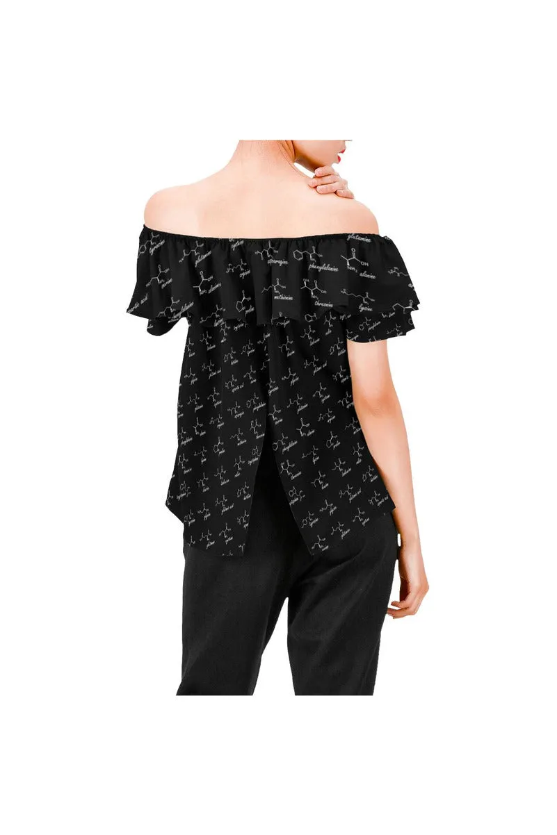 Amino Bambino Women's Off Shoulder Blouse with Ruffle