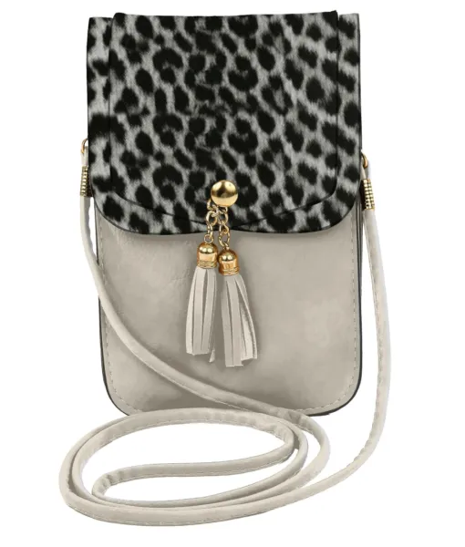 Animal Print Crossbody Cell Phone Bag - Available in 2 Colors