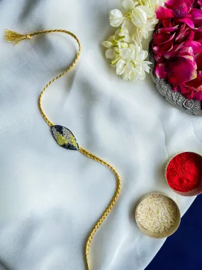 Birdbill Dayflower Embroidered Rakhi