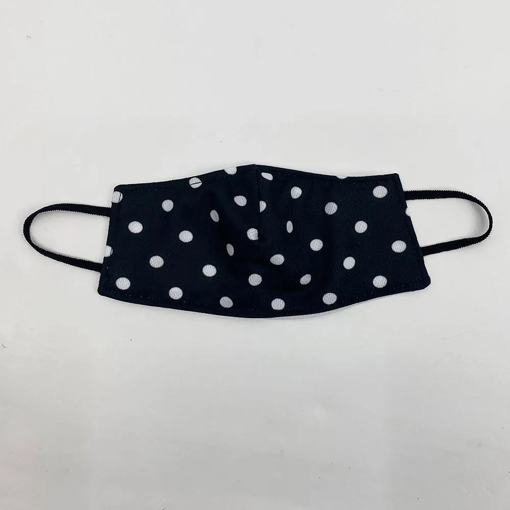 Black and White Polka Dot Face Cover