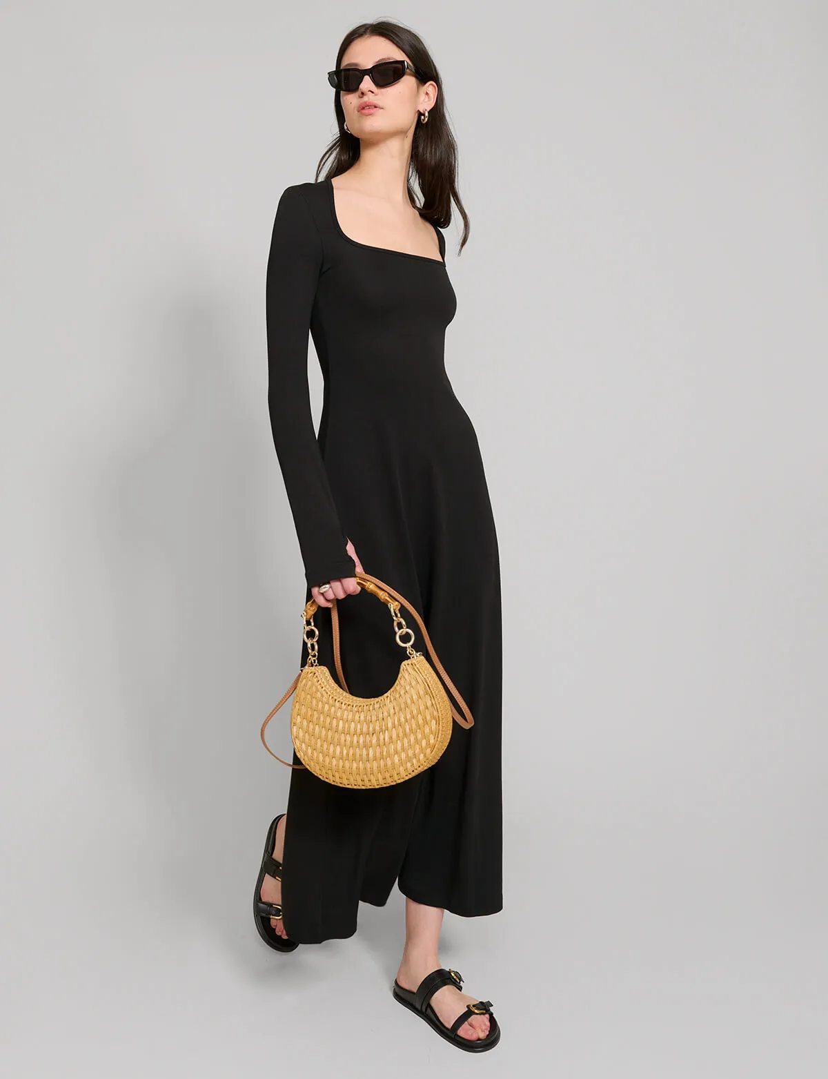 Black Jersey Maxi Dress