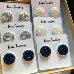 Blues   Silvers Druzy Earring Box