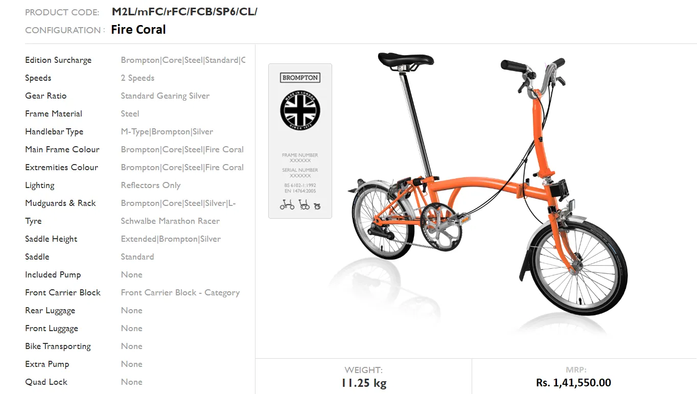 Brompton C-Line Urban Folding Bike