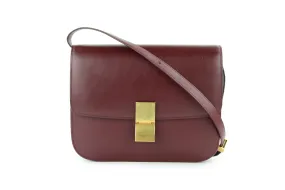 Burgundy Medium Box Bag