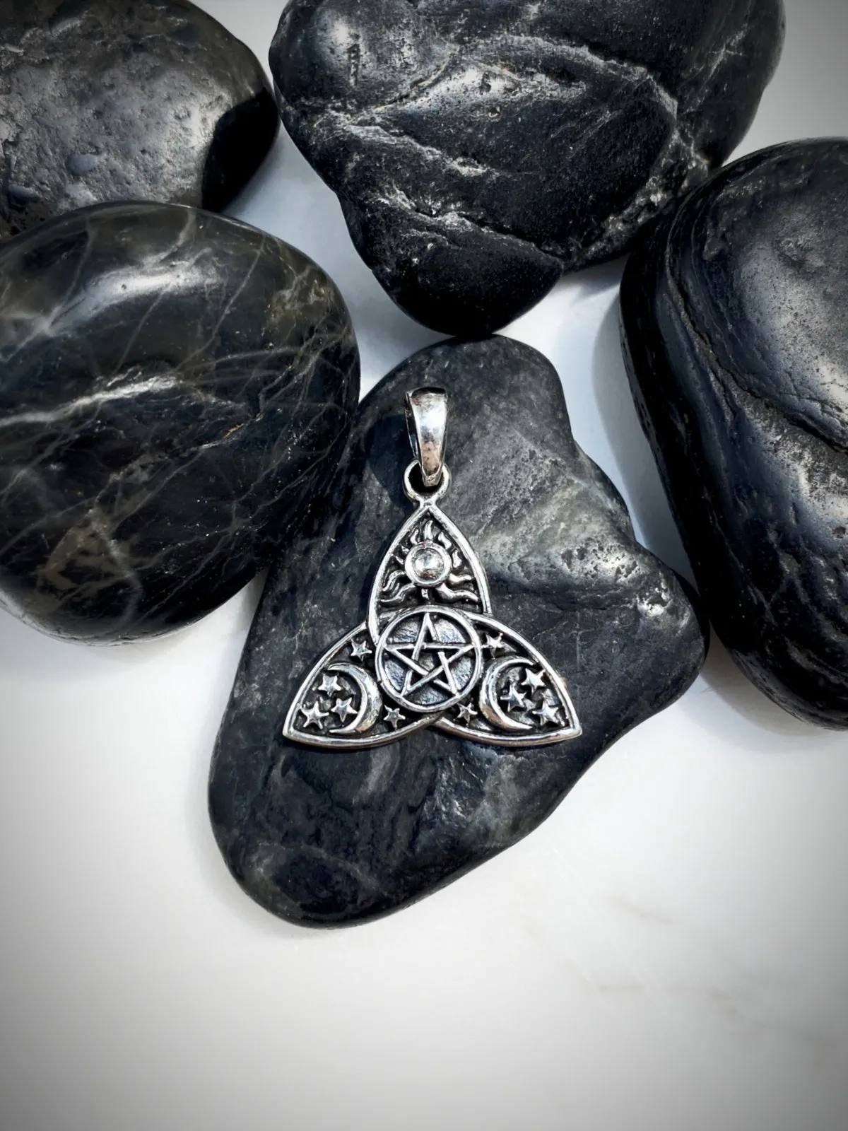 Celestial Celtic Triquetra Pendant