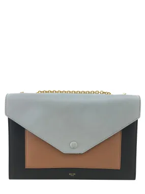 Celine Tricolor Leather Envelope Pocket Bag