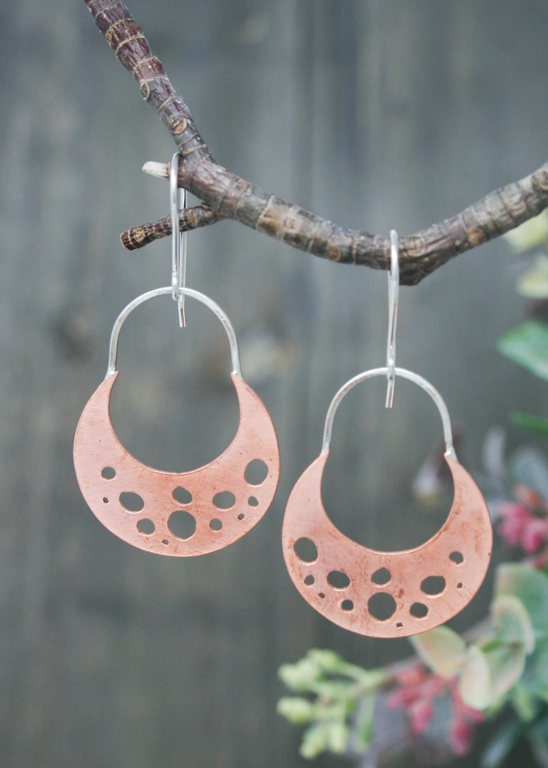 Crescent Bubbles Earrings- sale