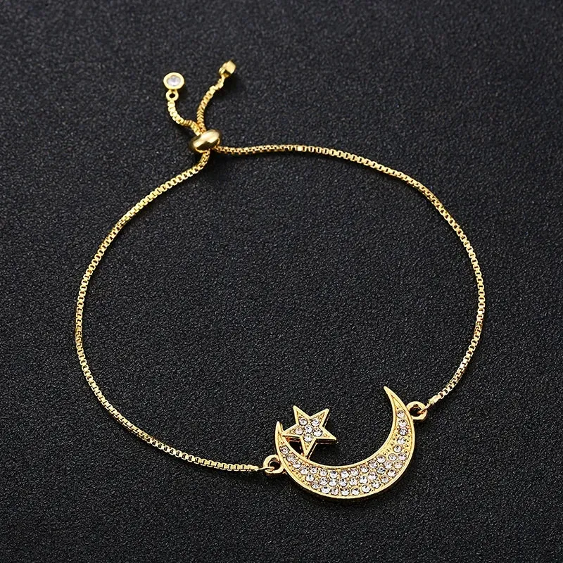 Crescent Moon Charm Bracelet