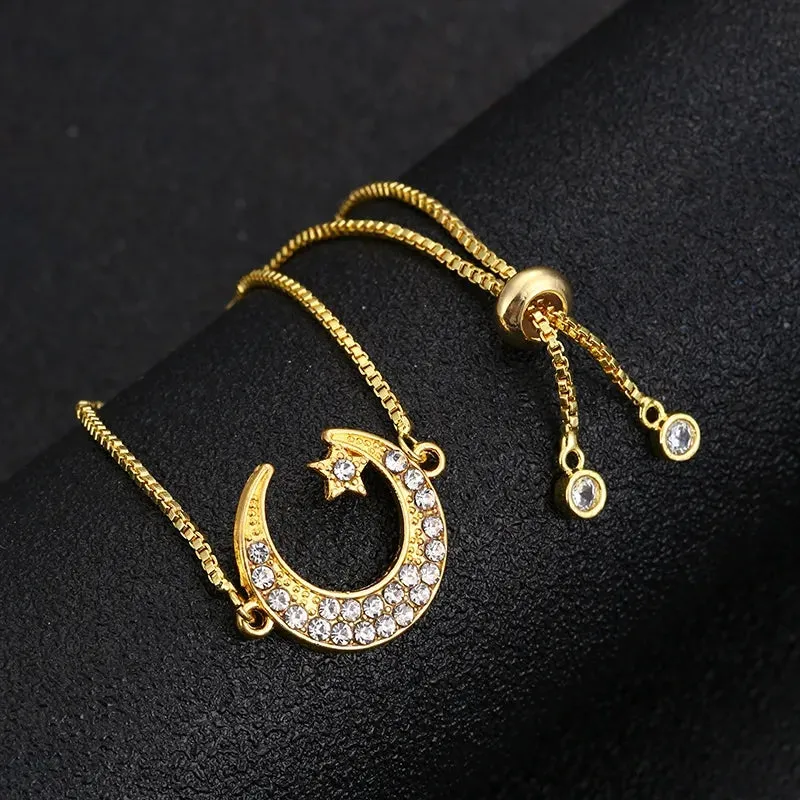 Crescent Moon Charm Bracelet