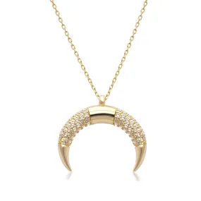 Crescent Moon Sapphire Necklace