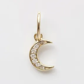 Diamond Crescent Moon Charm