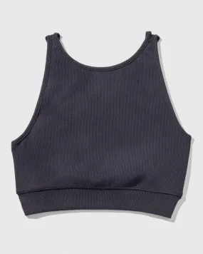 EcoKnit Ribbed High-Neck Sports Bra