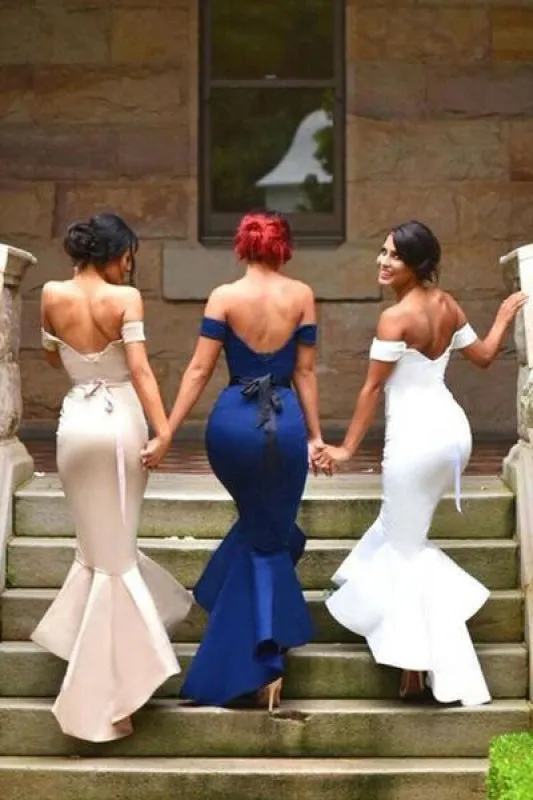 Elegant Mermaid Satin Bridesmaid Dress