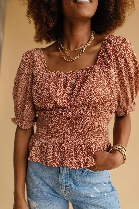 Getaway Blouse in Terracotta