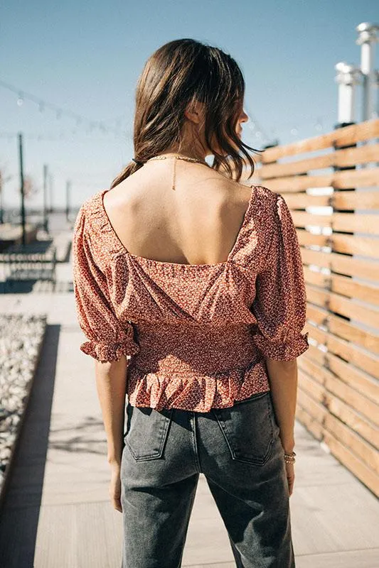 Getaway Blouse in Terracotta