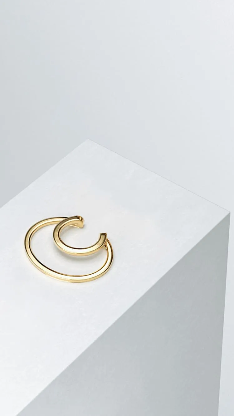 gold moon ear cuff