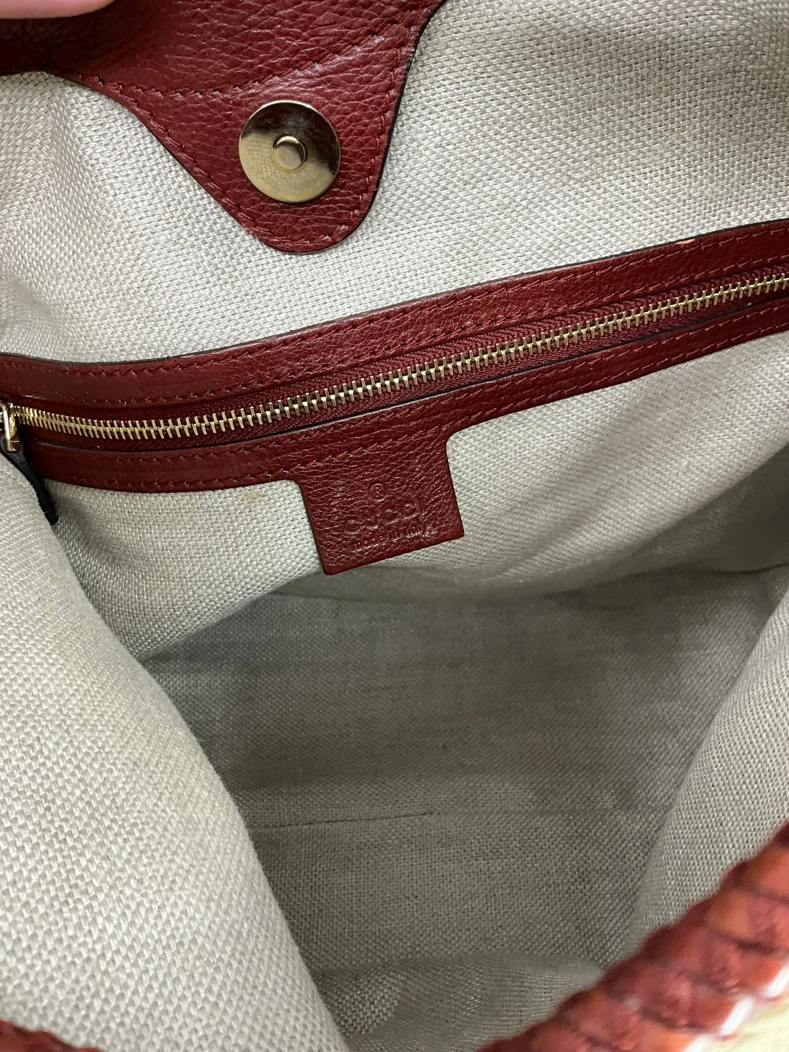 Gucci GG Canvas Marrakech Medium Leather Shoulder Bag