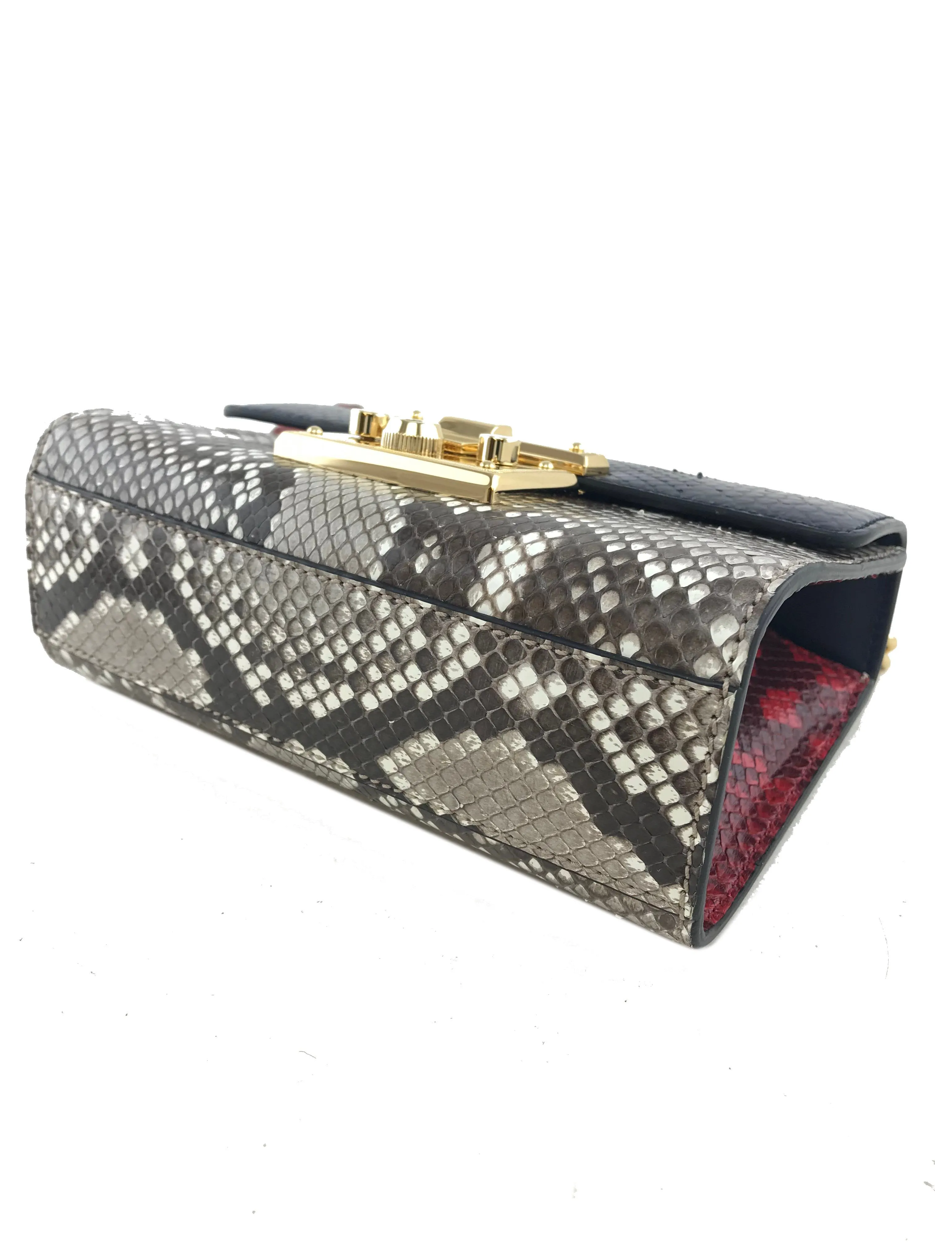 Gucci Padlock Small Python Shoulder Bag