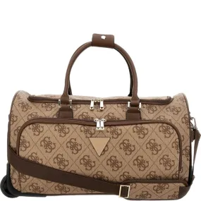 GUESS Berta Travel Bag With Wheels Latte Logo/ Brown