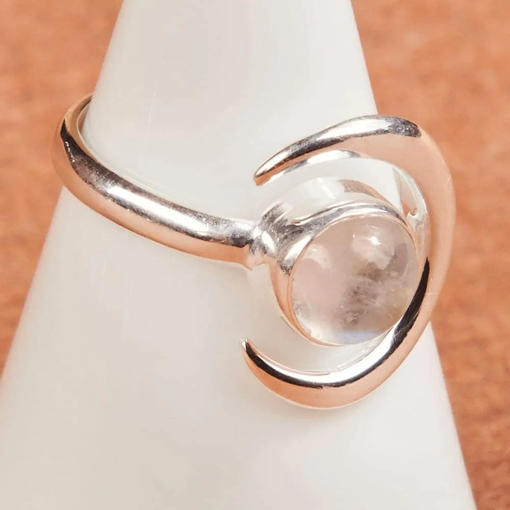 Handmade Half Moon Moonstone Ring