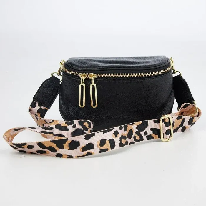 Kensington Pouch Bag - Black   Animal