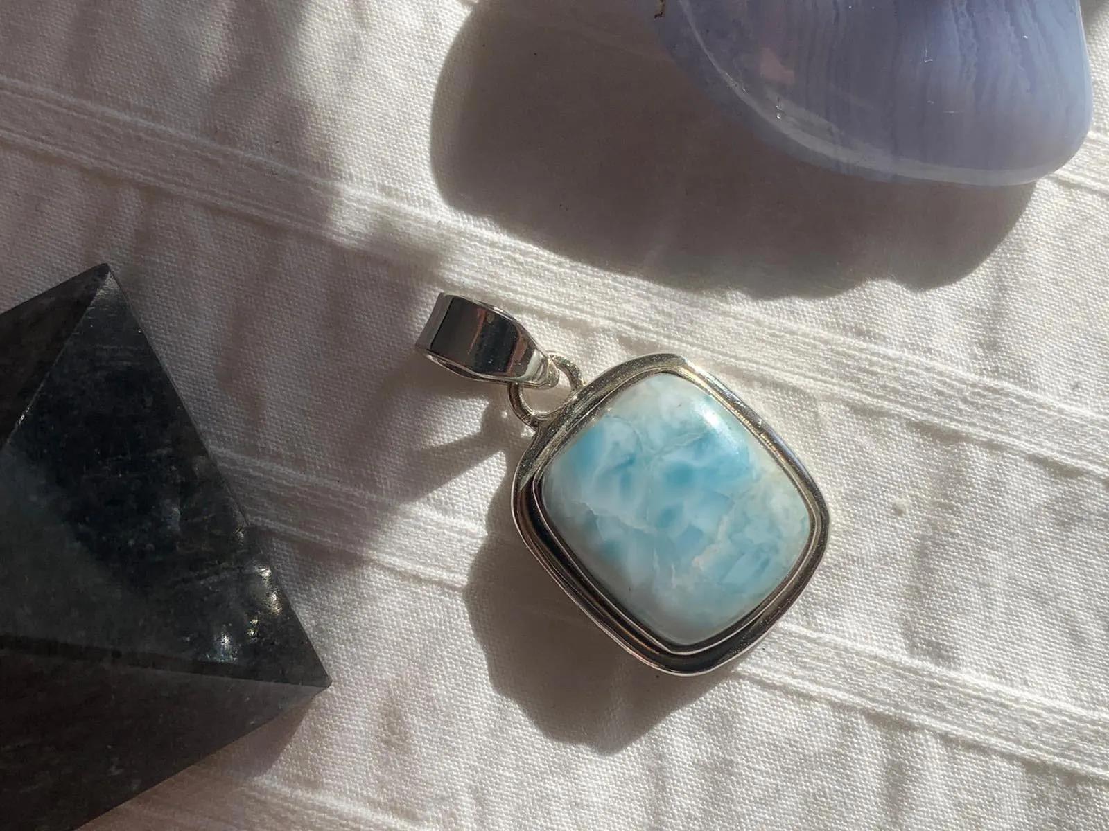 Larimar Brea Pendant - Small Square