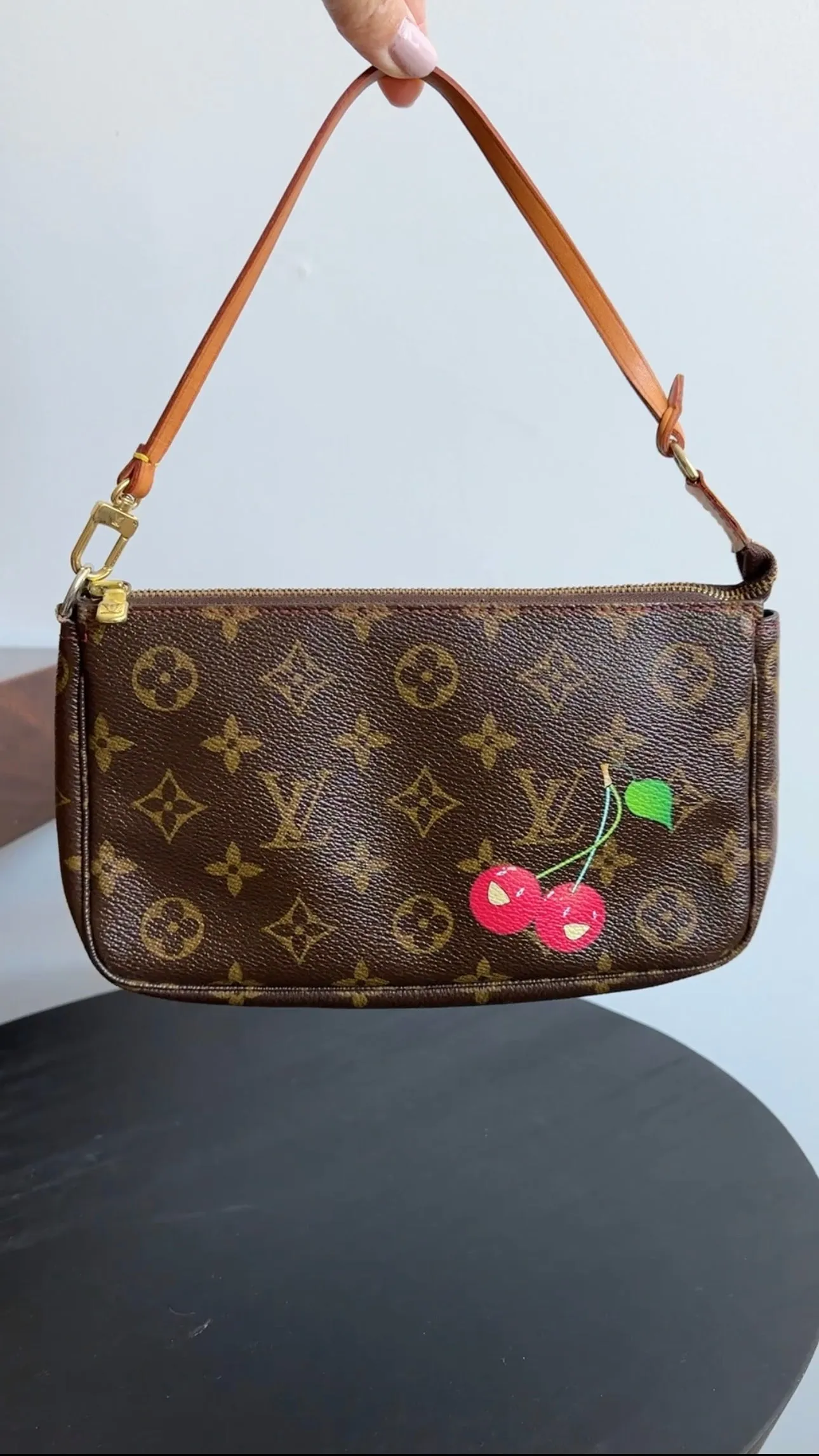 Louis Vuitton Murakami Cerises Monogram Pochette Accessoires Bag