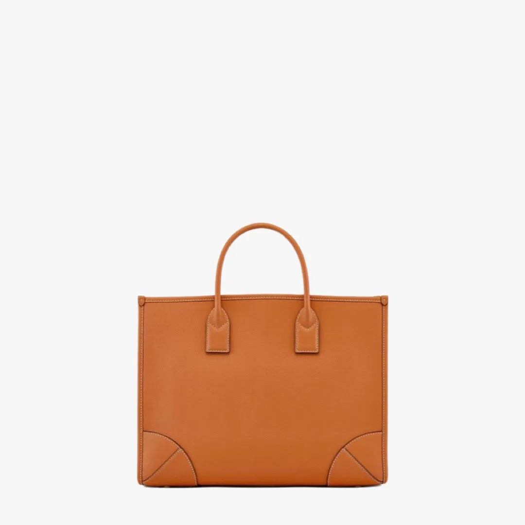 MCM Munchen Large Tote In Spanish Calf Leather (Cognac)