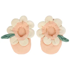 Meri Meri | Peach Daisy Baby Booties