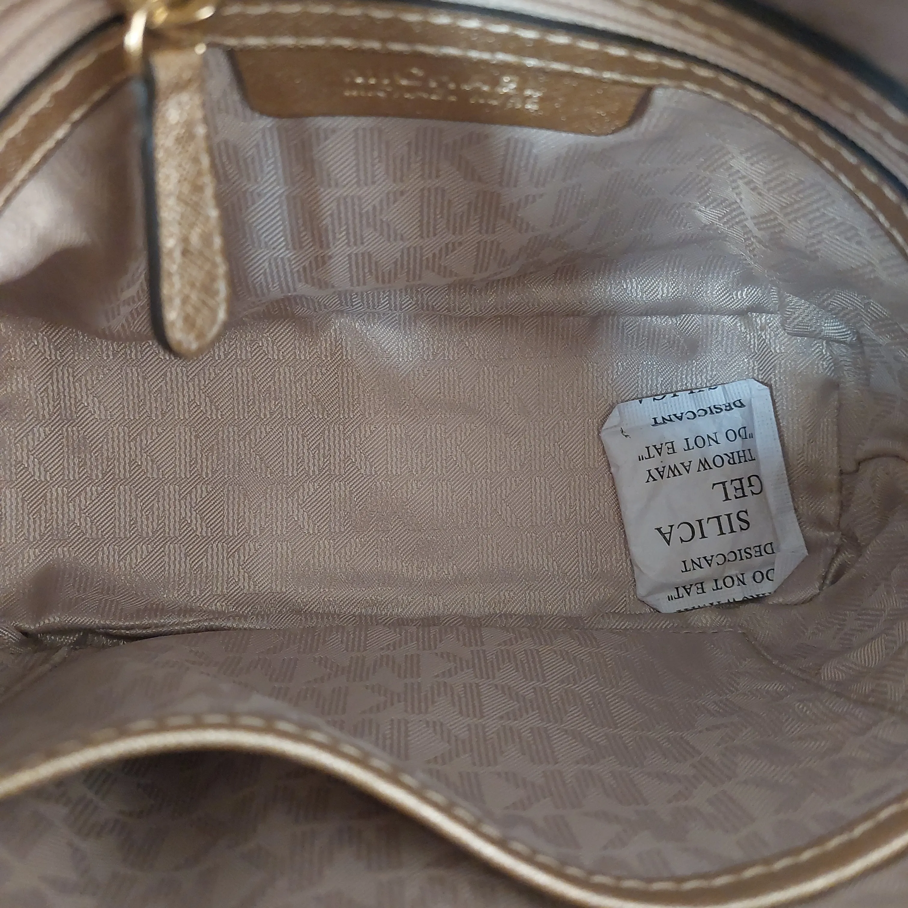 Michael Kors Gold Dome Crossbody Bag | Gently Used |