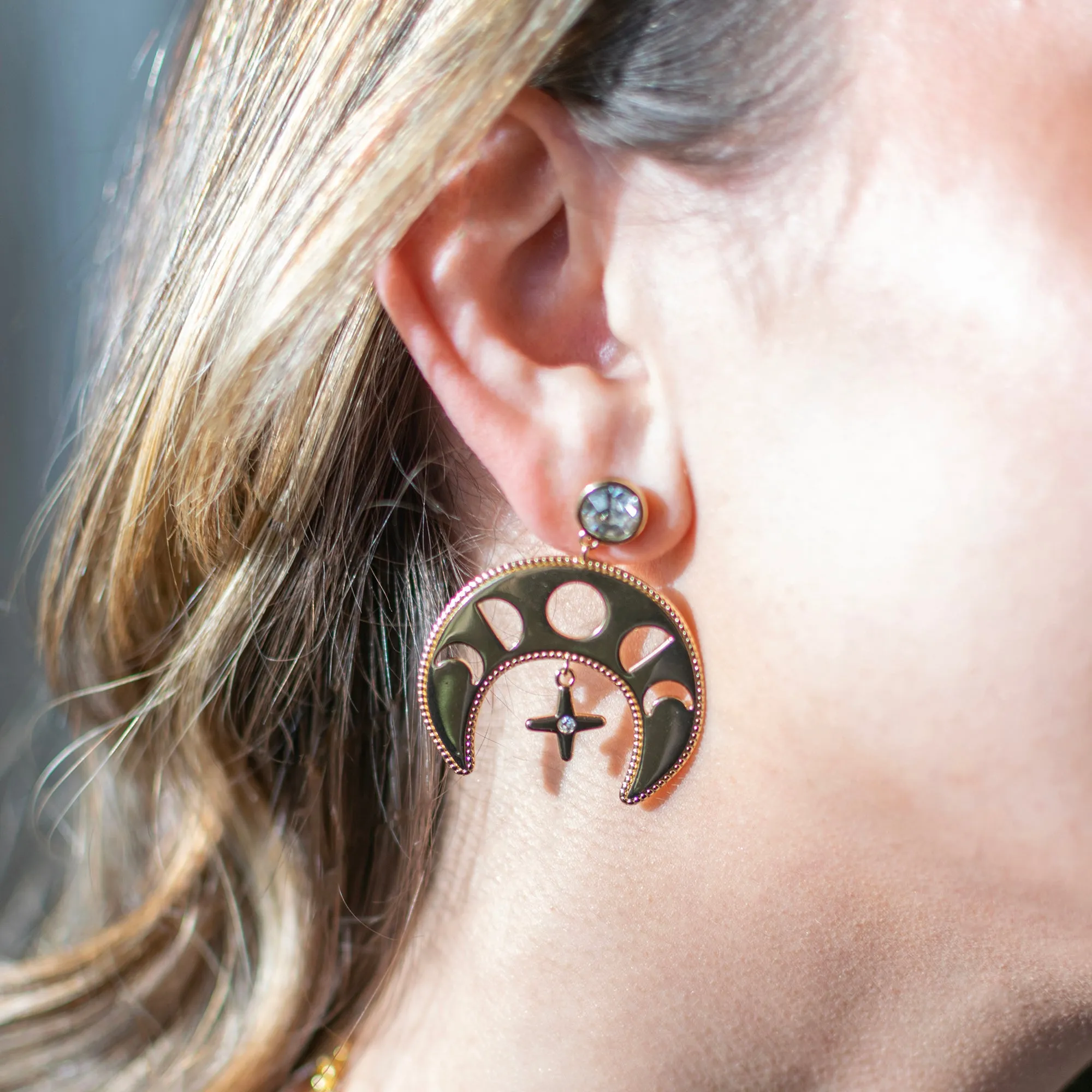 Moon Phase Earrings