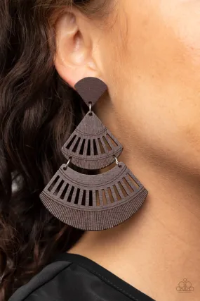 Oriental Oasis - Brown Paparazzi Earrings