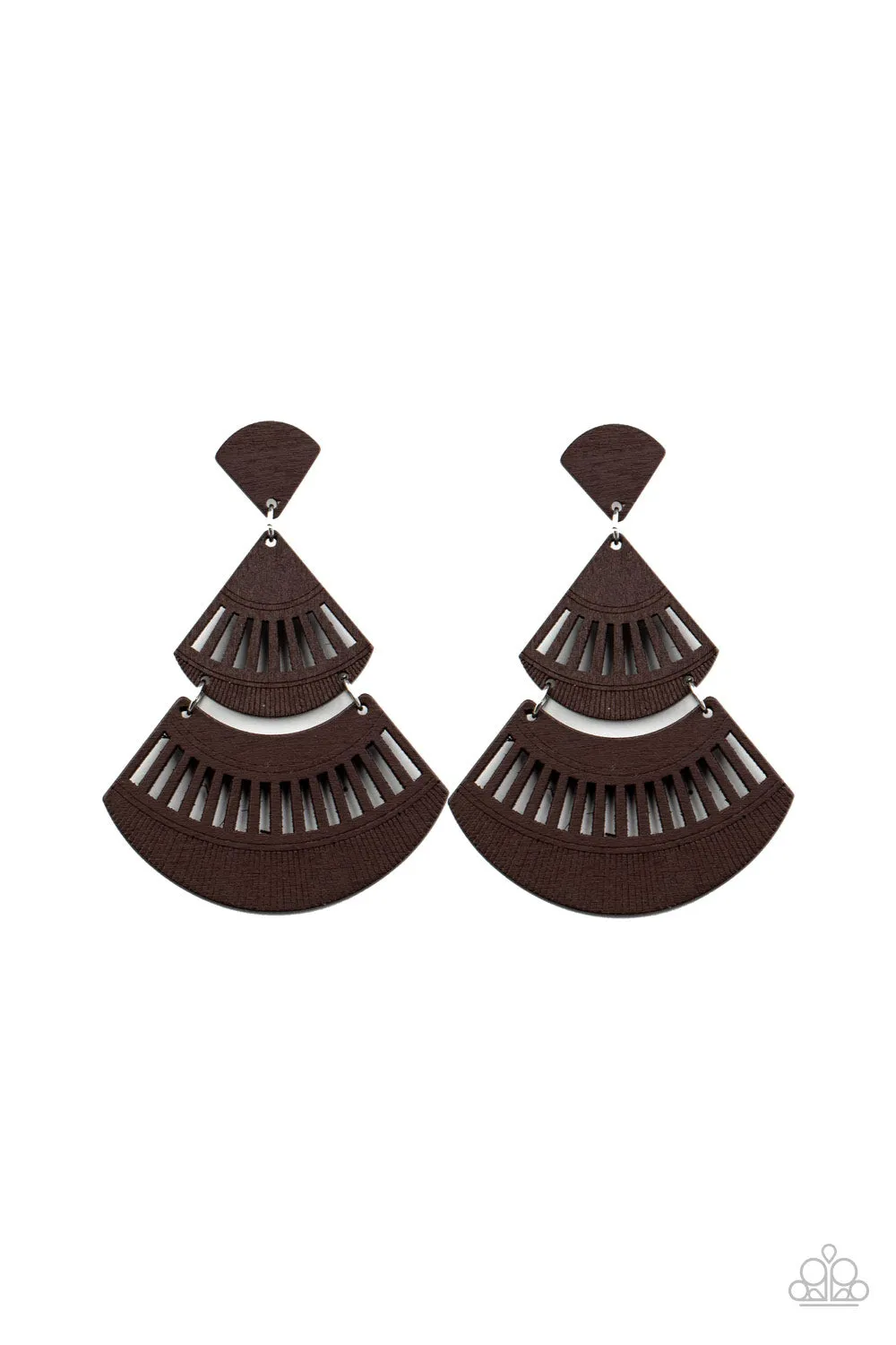 Oriental Oasis - Brown Paparazzi Earrings