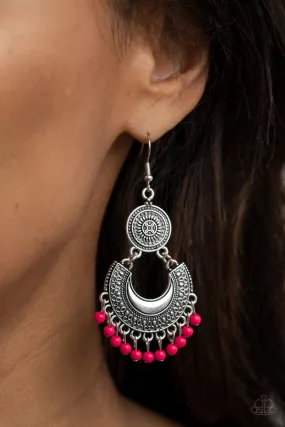 Paparazzi Earring ~ Yes I CANCUN - Pink