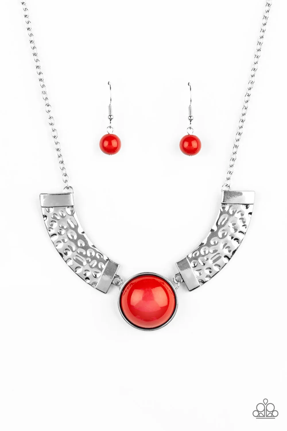 Paparazzi Egyptian Spell  Orange Necklace Set