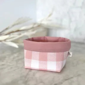 Pink Gingham - Fabric Box