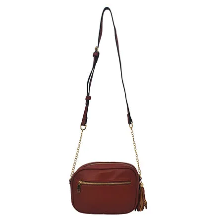 Red Chic Faux Leather NGIL Crossbody Bag