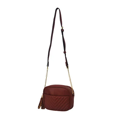 Red Chic Faux Leather NGIL Crossbody Bag