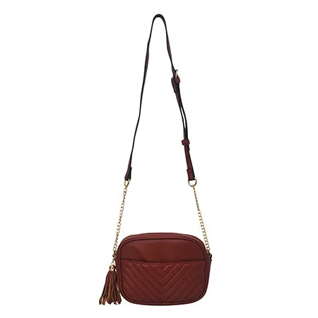 Red Chic Faux Leather NGIL Crossbody Bag