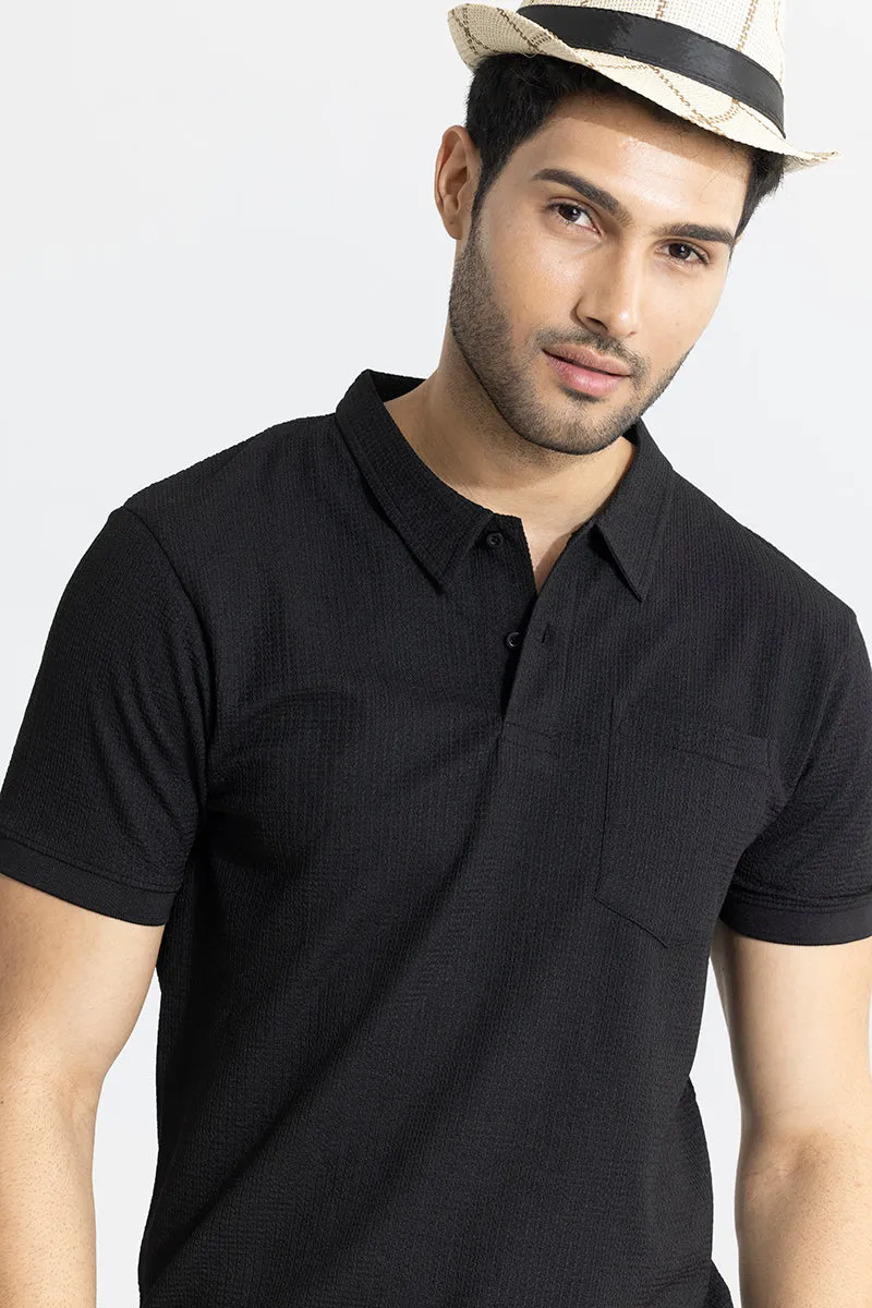 Roller Black Polo T-Shirt