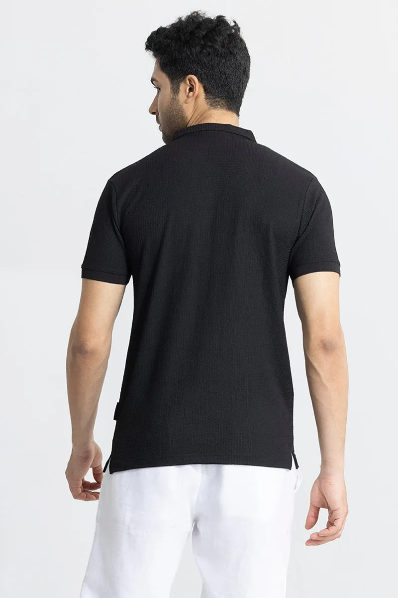 Roller Black Polo T-Shirt