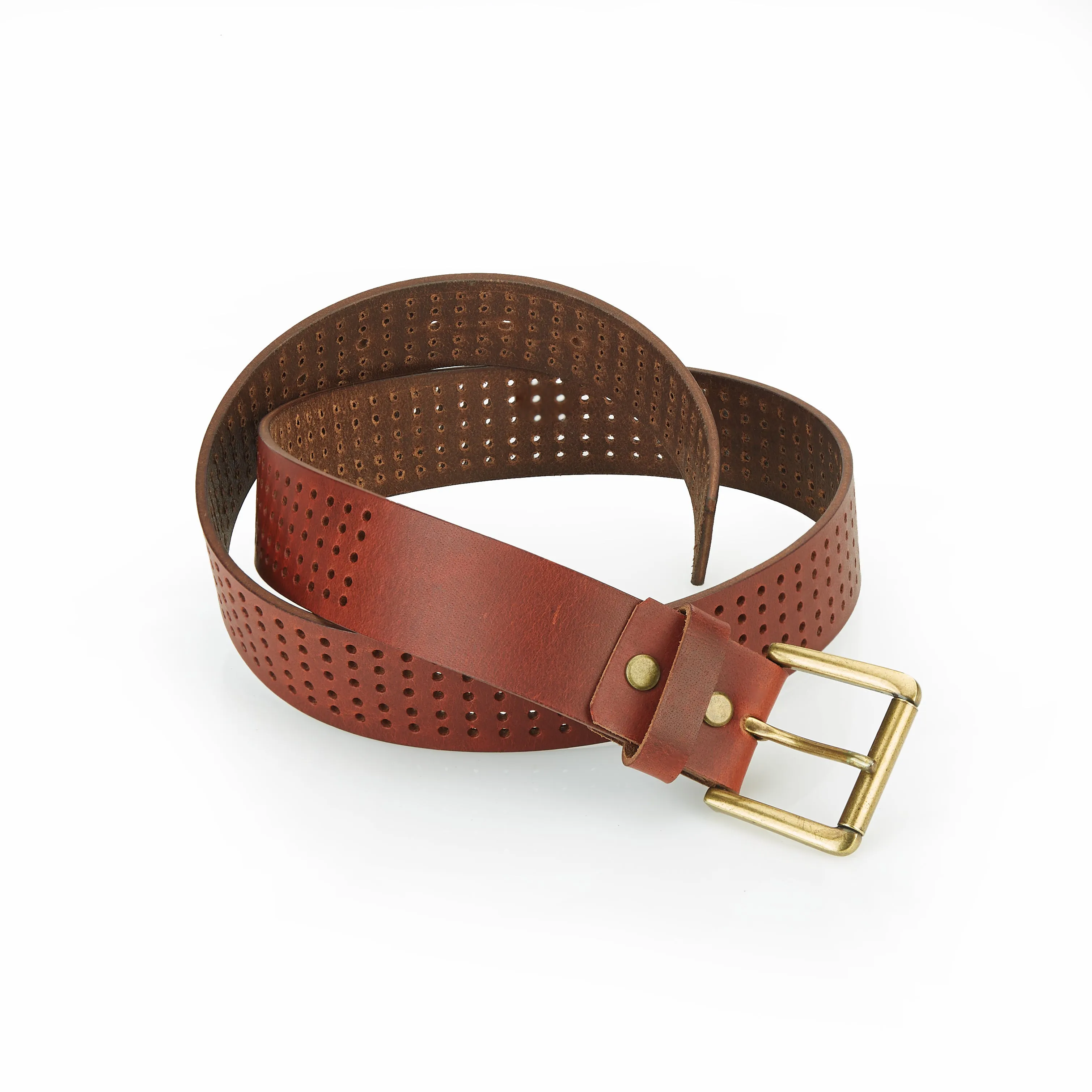 Roller Buckle Leather Belt For Men