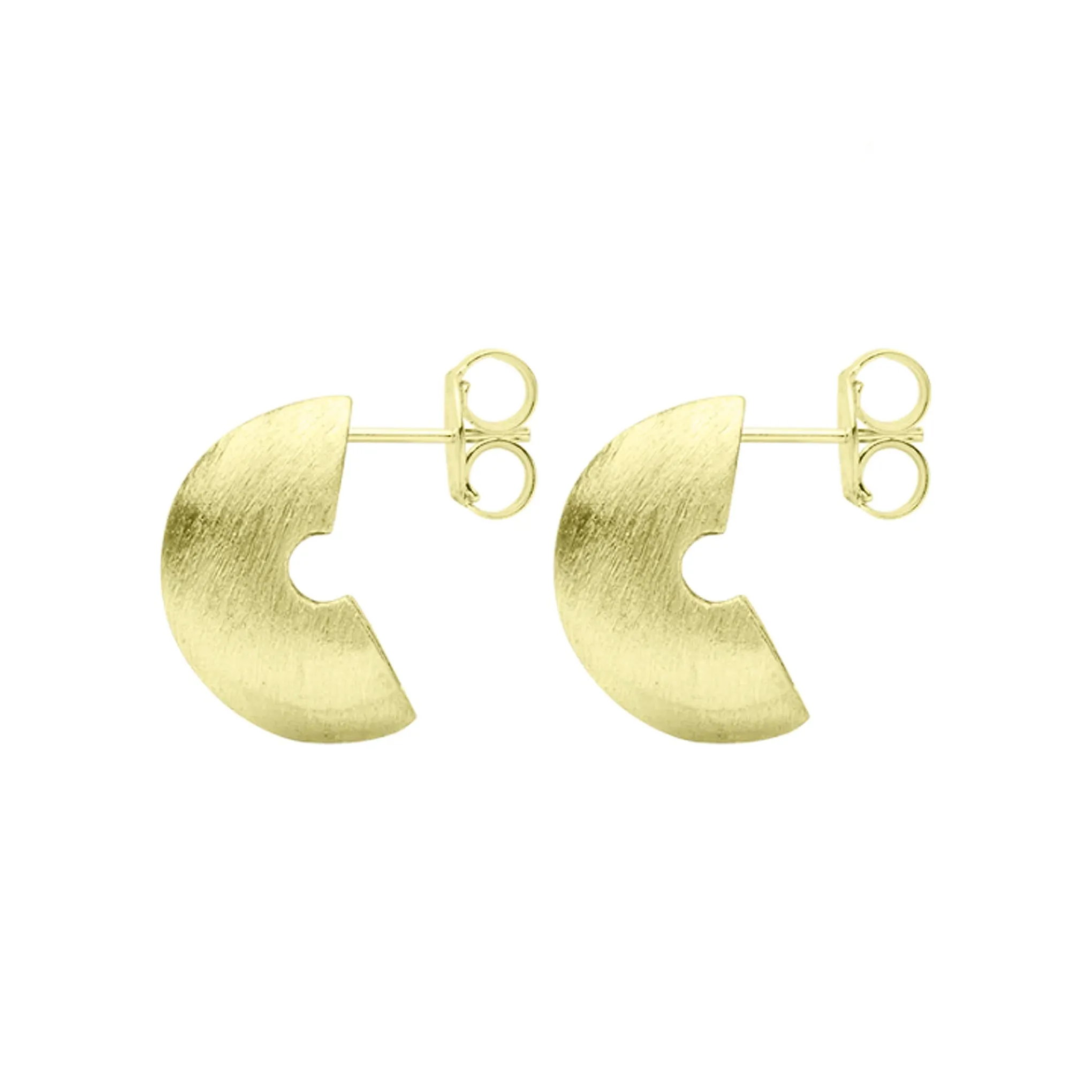 Sheila Fajl Small Miriad Hoop Earrings in Brushed Gold Plated