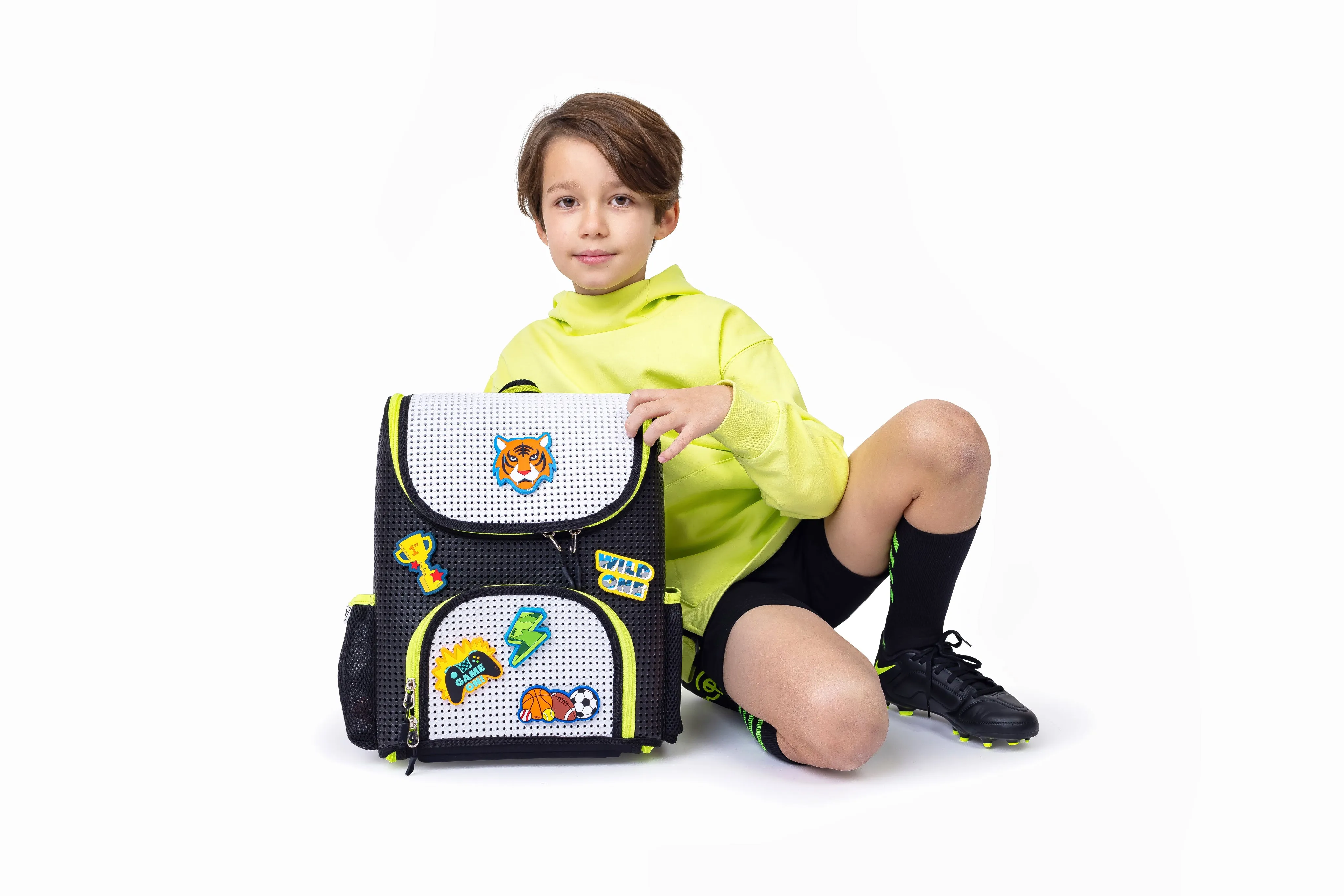 Student Backpack Neon Lime