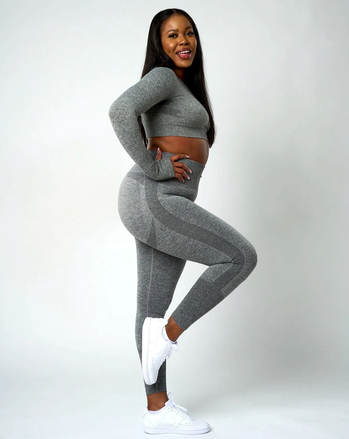 Sujey Scrunch Leggings - Grey