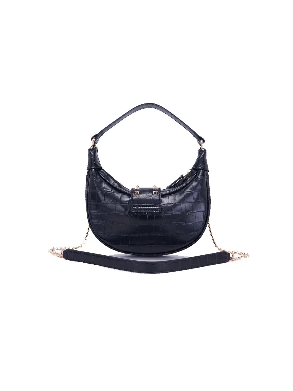 Thunder Small H.Moon Hand Bag Synthetic Cocco - Black